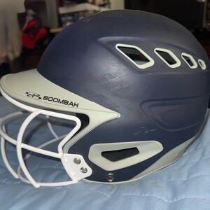 Boombah Kids Softball/ Baseball Helmet - Navy and White